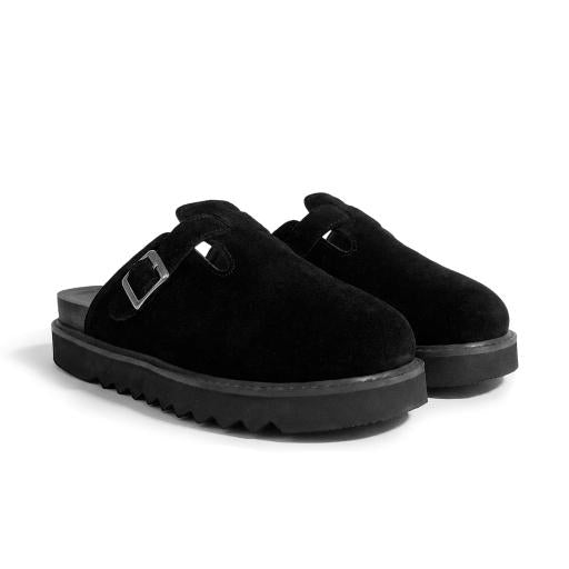 ANTIGUO BUCKLE CLOGS BLACK