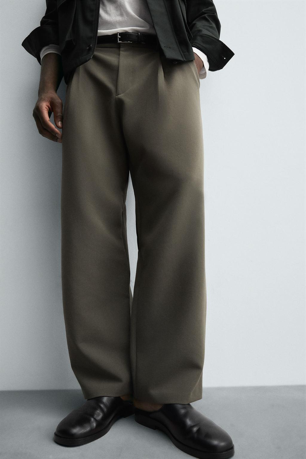 ZARA TAILORED PANTS IN OLIVE