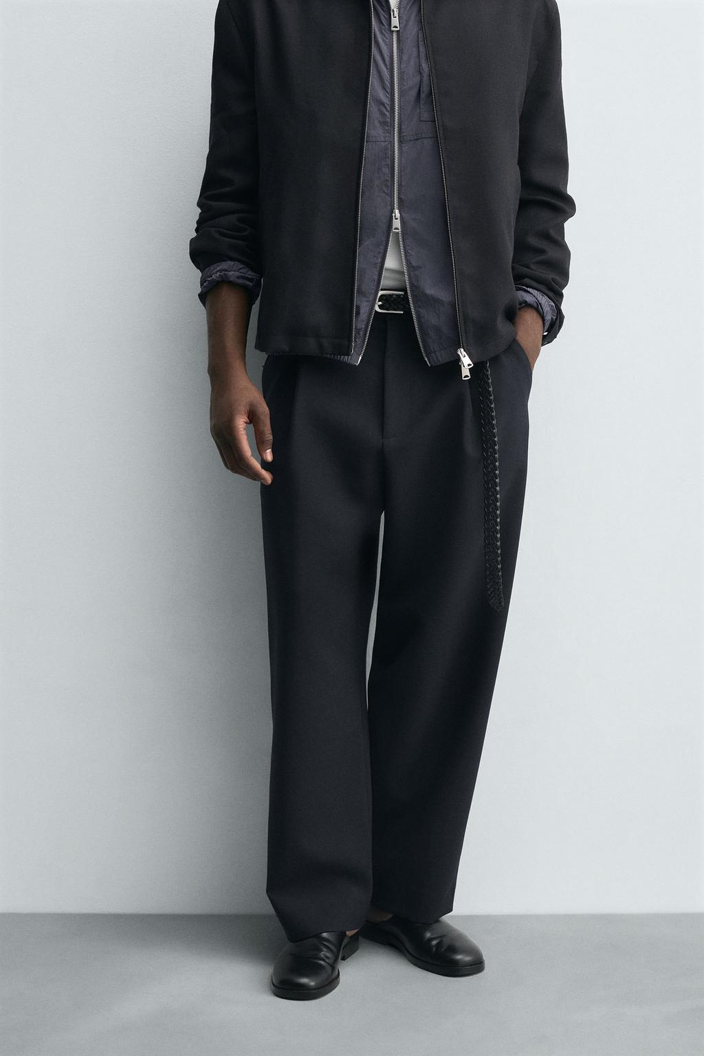 ZARA TAILORED PANTS IN NAVY
