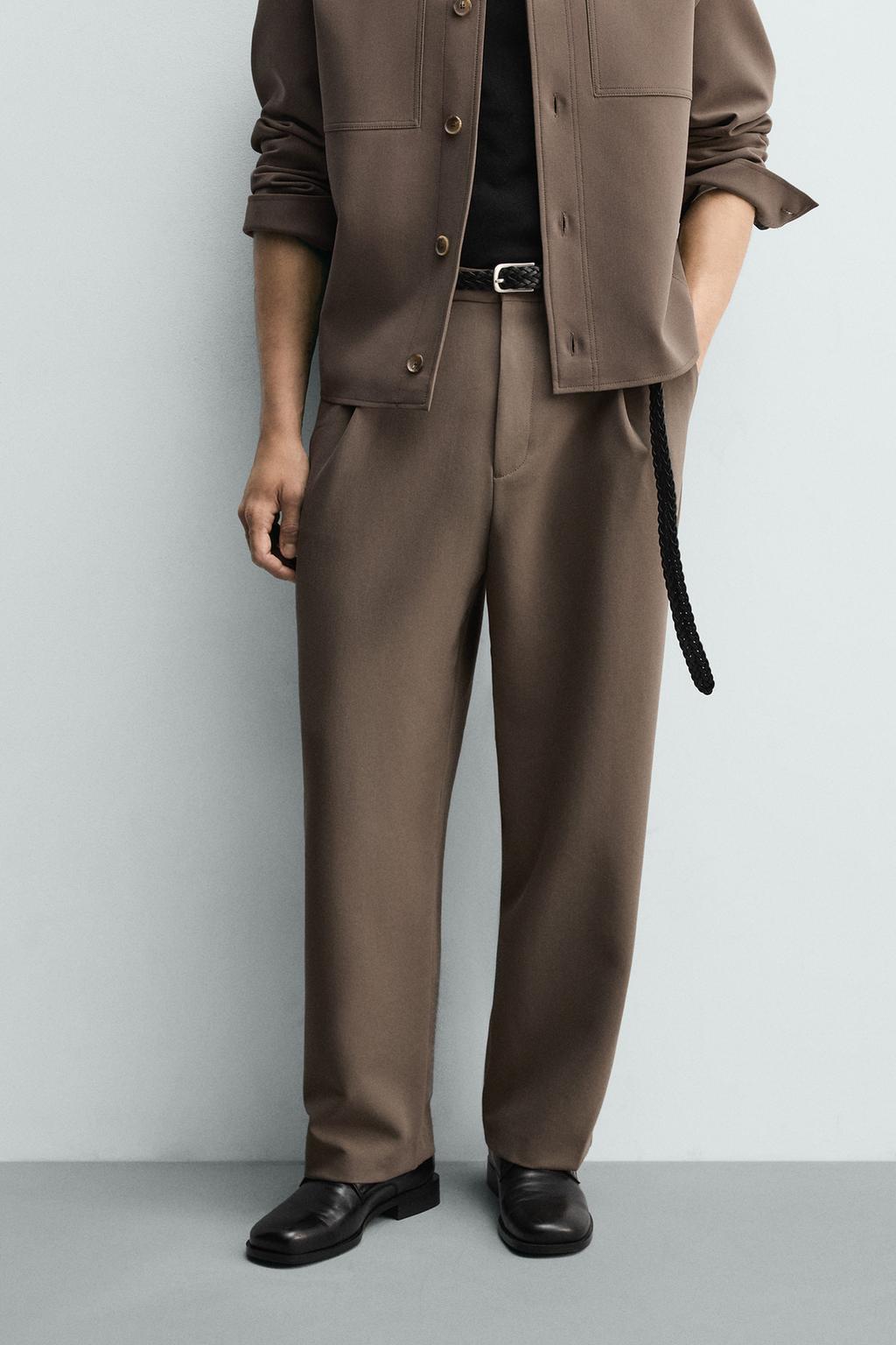 ZARA TAILORED PANTS IN BROWN